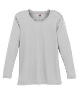 4164 Badger Ladies' B-Dry Core Long-Sleeve Tee Silver