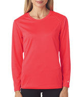 4164 Badger Ladies' B-Dry Core Long-Sleeve Tee Hot Coral