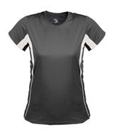 4167 Badger Drive Ladies Tee Graphite/ White