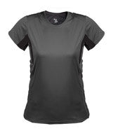 4167 Badger Drive Ladies Tee Graphite/ Black