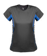 4167 Badger Drive Ladies Tee Graphite/ Royal