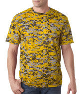 4180 Badger Adult Digital Tee Gold Digital