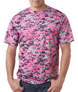 4180 Badger Adult Digital Tee Pink Digital