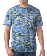 4180 Badger Adult Digital Tee Columbia Blue Digital