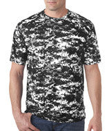 4180 Badger Adult Digital Tee Black Digital