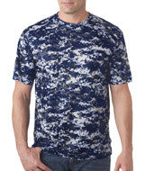 4180 Badger Adult Digital Tee Navy Digital