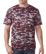 4180 Badger Adult Digital Tee Maroon Digital