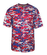 4180 Badger Adult Digital Tee Red Royal Digital