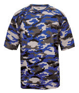 4181 Badger Adult Camo Tee Royal Camouflage
