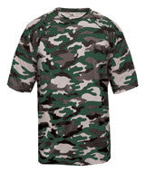 4181 Badger Adult Camo Tee Forest Camouflage