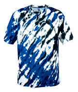4182 Badger Adult Tie Dri Tee Royal Tie Dri