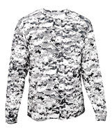 4184 Badger Adult Digital Long-Sleeve Tee White Digital