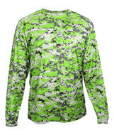 4184 Badger Adult Digital Long-Sleeve Tee Lime Digital