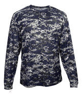 4184 Badger Adult Digital Long-Sleeve Tee Navy Digital