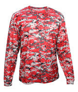 4184 Badger Adult Digital Long-Sleeve Tee Red Digital