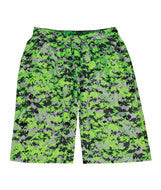 4187 Badger Adult 10" Digital Sublimated Print Shorts Lime Digital