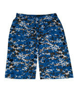 4187 Badger Adult 10" Digital Sublimated Print Shorts Royal Digital
