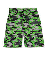 4188 Badger Adult 10" Camo Sublimated Print Shorts Lime Camo