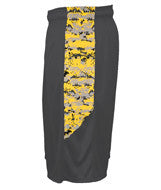 4189 Badger Badger Men's 10" Inseam Digital Panel Side-Pocket Camo Short Graphite/ Gold Digital