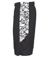 4189 Badger Badger Men's 10" Inseam Digital Panel Side-Pocket Camo Short Black/ White Digital