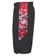 4189 Badger Badger Men's 10" Inseam Digital Panel Side-Pocket Camo Short Black/ Red Digital