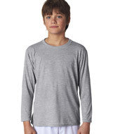 42400B Gildan Performance&trade; Youth Long-Sleeve T-Shirt Sport Grey