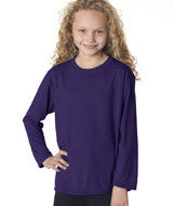 42400B Gildan Performance&trade; Youth Long-Sleeve T-Shirt Purple