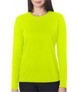 42400L Gildan Performance&trade; Ladies' Long-Sleeve T-Shirt Safety Green