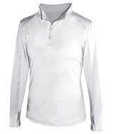 4286 Badger Ladies' Lightweight 1/4-Zip Pullover White