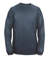 4304 Badger Men's Long-Sleeved Pro Heather Tee Navy