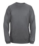 4304 Badger Men's Long-Sleeved Pro Heather Tee Carbon
