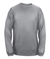 4304 Badger Men's Long-Sleeved Pro Heather Tee Steel
