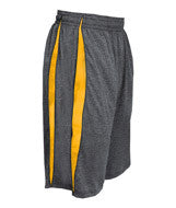 4310 Badger Adult Fusion 10" Shorts Carbon/ Gold