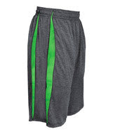 4310 Badger Adult Fusion 10" Shorts Carbon/ Lime