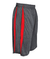 4310 Badger Adult Fusion 10" Shorts Carbon/ Red