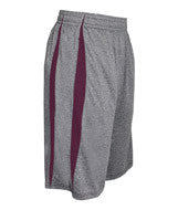 4310 Badger Adult Fusion 10" Shorts Steel/ Maroon