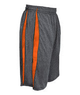 4310 Badger Adult Fusion 10" Shorts Carbon/ Burnt Orange