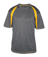 4340 Badger Adult Fusion Short-Sleeve Tee Carbon/ Gold