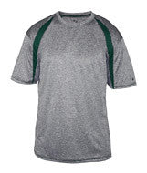 4340 Badger Adult Fusion Short-Sleeve Tee Steel/ Forest