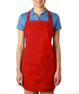 4350 Bayside Deluxe Full-Length Apron Red