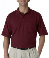 436 Jerzees Adult SpotShield&trade; Jersey Pocket Polo Maroon