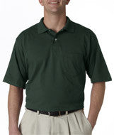 436 Jerzees Adult SpotShield&trade; Jersey Pocket Polo Forest Green