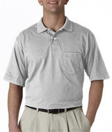 436 Jerzees Adult SpotShield&trade; Jersey Pocket Polo Ash (50/50)