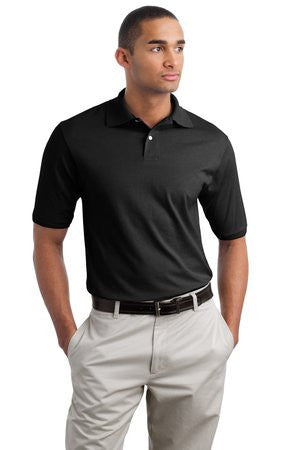 JERZEES - SpotShield 5.6-Ounce Jersey Knit Sport Shirt. 437M Black