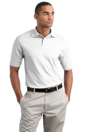 JERZEES - SpotShield 5.6-Ounce Jersey Knit Sport Shirt. 437M White