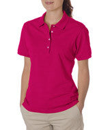 437W Jerzees Ladies' SpotShield&trade; Jersey Polo Cyber Pink