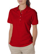 437W Jerzees Ladies' SpotShield&trade; Jersey Polo True Red