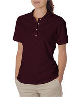 437W Jerzees Ladies' SpotShield&trade; Jersey Polo Maroon