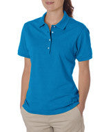 437W Jerzees Ladies' SpotShield&trade; Jersey Polo California Blue