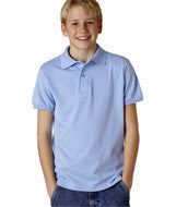 437Y Jerzees Youth SpotShield&trade; Jersey Polo Light Blue